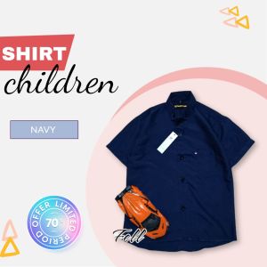 Kemeja Anak Laki Laki Polos Lengan Pendek Usia Tanggung Warna Mustrad murah Terbaru 2025