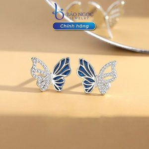 Bông Tai Bạc Nữ S925 Hình Bươm Bướm Tự Do Bông Tai Bạc Nữ Trẻ Trung Năng Động - B2830.BDM2320- Bảo Ngọc Jewelry