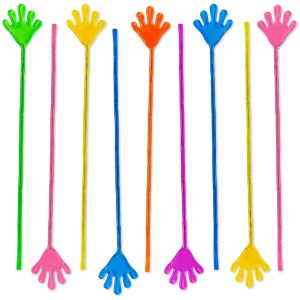 5pcs Sticky Fingers - Fun Toys - Party Favors - Stocking Stuffers - Wacky Fun Stretchy Glitter Sticky Hands Party Favors Birthday PartiesToys for Sensory Kids by Neliblu