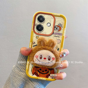 Soft Casing Realme Note 60x 60 Note60x RealmeNote60x New Fun Cute Cartoon Kuromi Rabble 3D Plush Dolls All-inclusive Shockproof Phone Case with Lanyard 2025