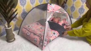 Kasur Bayi Kelambu Motif Piramid + Tas & Gendongan  Set kasur bayi kelambu  Kasur Bayi  Kado bayi  Tas peralatan bayi  Gendongan Ring sling  Perlengkapan baby