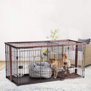 (Large Size) Dog Cat Cage Kennel with Toilet Small Medium Size Pet Indoor Outdoor Fence Partition House Kandang Sangkar Kucing Anjing dengan Tandas Kecil Saiz Sederhana Haiwan Peliharaan Dalaman Luar Pagar Partition Rumah 狗猫笼子带厕所小号中号宠物室内户外围栏隔断屋