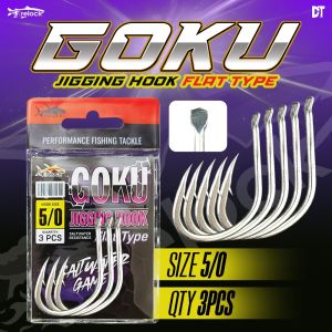 Hook Kail Pancing Firelock Goku Type Jigging Flatted & Ringed Slow Fast Jigging Size 1/0 2/0 3/0 4/0 5/0