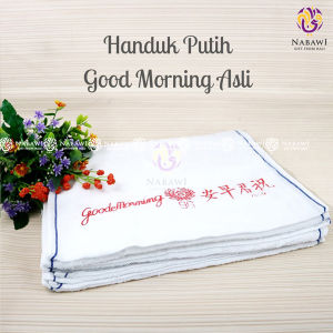 Handuk Good Morning 100% Cotton Handuk Wajah Handuk Olahraga Perlengkapan Haji dan Umroh