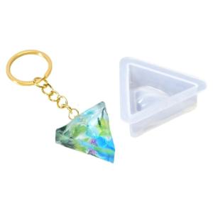 Lớn hình học Keychain khuôn mẫu cho bảo quản hoa và customes đồ nội thất giọng với vật liệu nhựa Epoxy