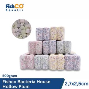 Fishco Hollow Plum Ceramic Media Filter Aquarium 500gr Rumah Bakteri Bio Filter Sarang Bakteri Aquascape
