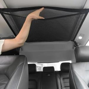 Car Ceiling Cargo Net Pocket Car Ceiling Storage Net Strong Bearing Adjustable Capacity Roof Cargo Net Organizer for SUV h260929