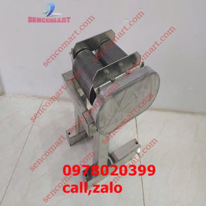 Máy thái bì heo ( lợn) sợi rộng 1ly  sâu 25ly  máy khung inox lô thép