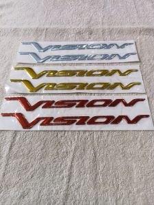 Bộ tem nổi dẻo cặp 2 chữ dán xe máy Vision đời đầu zin thái siêu đẹp