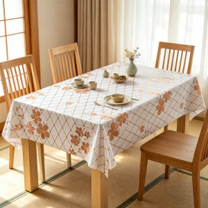 Luxury PVC Tablecloth Waterproof Oil Repellent Stamp Table Cover Rectangle Table Cloth Lace Design