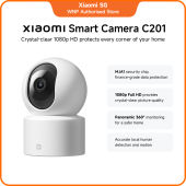 Xiaomi Smart Camera C201 | 1080p Full HD Panoramic 360° monitoring Accurate local human detection and motion