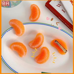 🔥🔥🔥ranghe คลิปหนีบผมรูปผลไม้จำลองสีส้มน่ารักสุดสร้างสรรค์คลิปหนีบผมสำหรับเด็กผู้หญิงเครื่องประดับผม