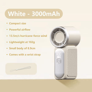✅SG Ready Stocks✅ JOMO Foldable LCD Display Fan – 5 Speeds Rechargeable Lightweight Hands-Free Quiet Personal Fan with Type-C Chargin