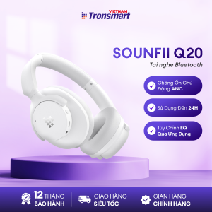Tai Nghe Bluetooth Tronsmart SOUNFII Q20 Chống Ồn Chủ Động | Bluetooth 5.3| Sử Dụng Đến 50h | BH 12 Tháng