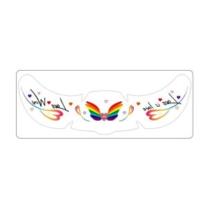 NO4 PANDA Waterproof Rainbow Freckles Face Tattoo Disposable Facial Art Face Temporary Tattoos Love Is Love Long Lasting Makeup Stickers Pride Month