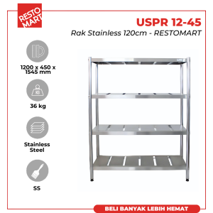 Rak Stainless / Rak Serbaguna / Rack 12-45 UMKM RESTOMART (1418004)(F12)