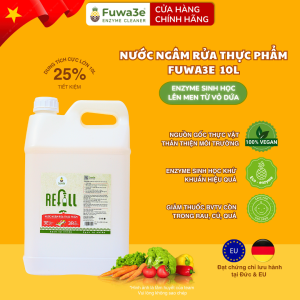 Nước Ngâm Rửa Thực Phẩm Organic Fuwa3E enzyme sinh học từ dứa 10L - Tiện Ích 10% Tiết Kiệm