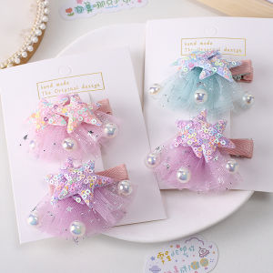 กิ๊บติดผมรูปการ์ตูนน่ารักสำหรับเด็ก1คู่สำหรับเด็กผู้หญิงเด็กผู้หญิงกิ๊บติดผมม้าเจ้าหญิงมีทรายดูดอุปกรณ์ติดแต่งผมน่ารัก