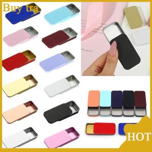 [Buytra] Tinplate hộp trượt nắp đẩy kéo Hộp ngăn kéo Balm hộp xách tay hộp nhỏ hương liệu Jar kẹo nhỏ hộp sắt hộp quà tặng