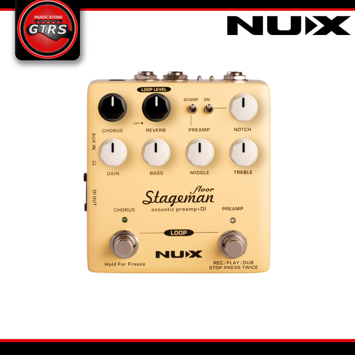【新品】NUX Stageman Floor (NAP-5) NuX NMP-5 Stageman Floor Acoustic Preamp, DI and Looper for