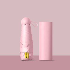 HUIESON ร่มพับกะทัดรัด พร้อมกล่องแคปซูลเพื่อความสะดวกในการพกพา