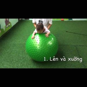 Bóng yoga tập vận động phát trển IQ cho bé - có các núm gai cao xu kích xúc giác(tặng kèm 1 bơm tay)