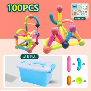 Mainan Edukasi magnetic Sticks and Balls / stick magnet anak  100/88/64/42/25pcs DIY Building Blocks Mainan Merakit Mainan-mainan edukasi anak Berbagai Splicing Tongkat Blok Magnetik