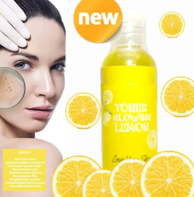 10 pcs NEW TONER GLOWING LEMON EXTRA LEMON Toner Lemon 60 ML Wajah Kinclong Bersih Pelicin BEST