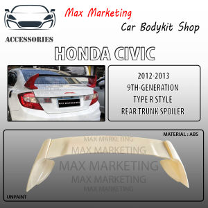 HONDA CIVIC 9TH GEN 2012-2013 TYPE R STYLE REAR TRUNK SPOILER ABS SKIRT LIP BODYKIT