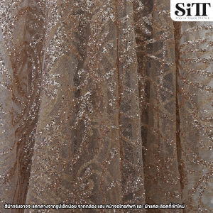 ผ้าลูกไม้กากเพชร [ลายหลุย] ผ้าสไบกากเพชร  ผ้ากากเพชร ผ้าลายกากเพชร ผ้าลูกไม้ ผ้าห่มพระ ผ้าชุดไทย ผ้าสไบ ผ้าเมตร ผ้าหลา