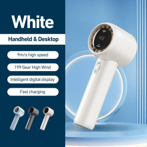 🔥24h Shipped🔥 GF02 พัดลมมือถือ 199 ระดับลมแรงพัดลมไร้ใบพัดแบบพกพาแบบชาร์จไฟได้ด้วย 3500mAh Air Turbo Cooler