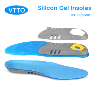 VTTO 1Pair Silicon Gel Insoles for Men and Women Shoe Inserts Flat Feet Foot Pain Relief 加厚硅胶鞋垫