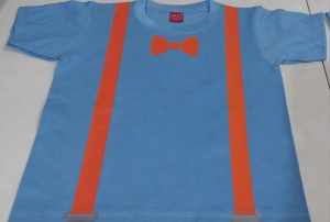 Kid Birthday Shirt Front Print Only Toddlers Shirt Suspender Print and Ribbon