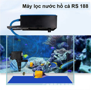 Combo Máy Bơm Lọc Cá RS 188 (12W) + Bông Lọc 60x13cm - Hồ 40-70cm Lọc Nước Bể Cá Cảnh