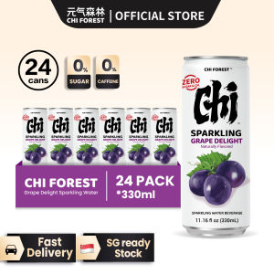 Chi Forest 元气森林 Sugar Free Sparkling Water Grape Delight Cans Drink 330ml [Genki Forest]