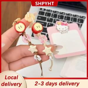 [COD] SHPYHT Local delivery Ship within 24 hours Vintage Star Ceramic Braided Rope Bracelets For Women Girls Sweet Bohemian Style Adjustable Bangles Jewelry Accessories Gifts