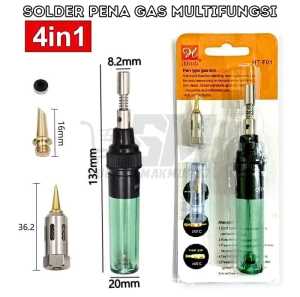 Solder Pena Gas Solder Portable Pencil Torch Las Kecil Pencil Butane 450C -1300C Soldering Iron Kit Tools Blow