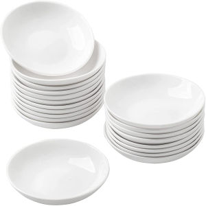 DAFIFY Ceramic Mini Appetizer Salad Sauce Dish Plates 10cm