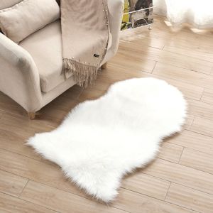 MARINI Imitation Wool Home Decor Non Slip Long Hair Carpet Fluffy Shaggy Bedroom Mats Faux Fur Sheepskin Rug Soft Rugs