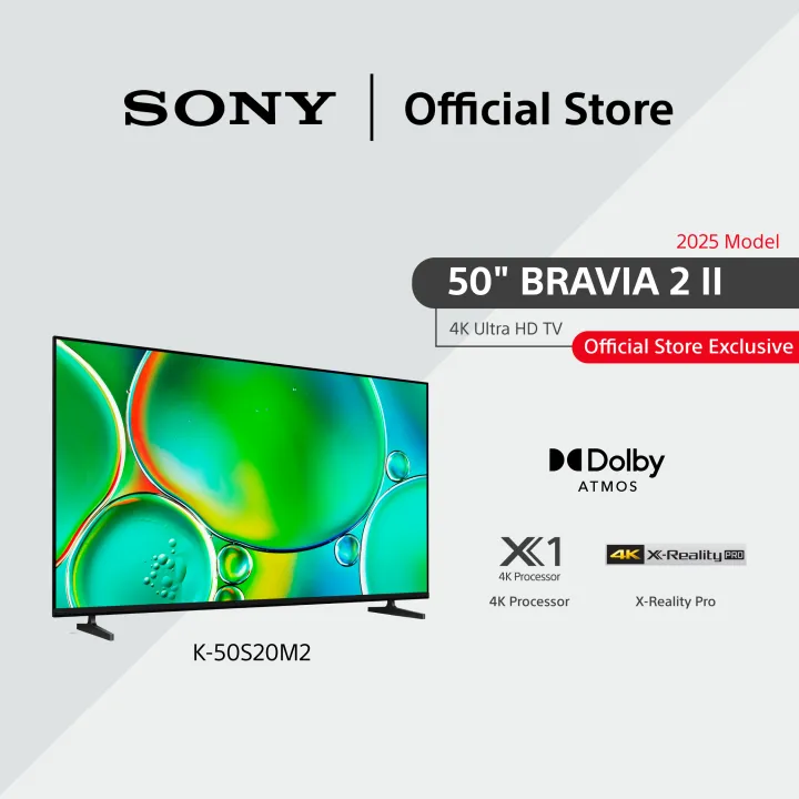 [OFFICIAL EXCLUSIVE] Sony BRAVIA 2 II | Dolby Atmos | 4K Processor X1 | 4K Ultra HD | Smart TV (Google TV) | S20M2
