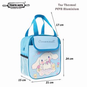 Tas Bekal Thermal Lunch box bag cooler bag Tas Kotak makan termal persegi Tebal Tahan panas sanrio
