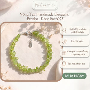 Vòng Tay Đá Peridot Hợp Mệnh Mộc Mệnh Hỏa Khóa Bạc 925 Cao Cấp - Thu Hút Tài Lộc Tăng Cường Sức Khỏe Đem Lại Bình An -Bluegems