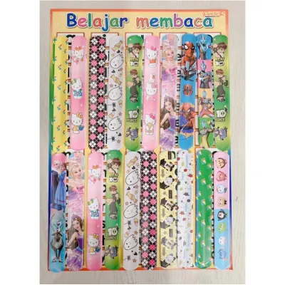 GELANG LIPAT atau PENGGARIS LIPAT LEMBAR ISI 20 PC / MAGIC RULER BISA DIGULUNG JADI GELANG / MAINAN