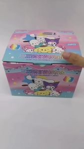 1 Pieces Cartoon Sanrio Mymelody Kuromi Cinnamoroll Pom Pom Purin Kero Kero Keroppi Pendant Keychain Cute Silica Gel Keyrings Accessories kids gift