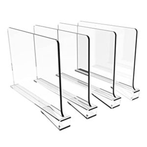 4/6-piece set of closet shelves acrylic shelves dividers and closet cabinet storage racks