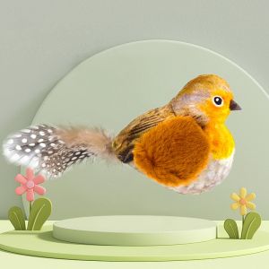 Pet Cat Toys Rotating Electric Flying Automatic Humming Bird Toy Interactive Cat Toys with Feather