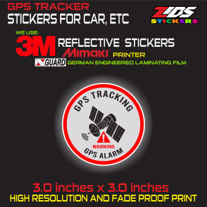gps tracker 3m reflective printed laminated sticker for cars motorcyle truck etc.