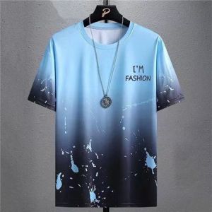 M-5XL Men T Shirts 2022 New Style Printed Casual Harajuku Shirts O Neck Short Sleeve Tees Summer Splash Ink design Man Shirt Tops Clothes