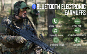 ZOHAN Bluetooth 5.0 Electronic Shooting Earmuffs Upgraded Hearing Protection Headphones Noise Reduction Sound Amplification Headsets for Professional Tactics