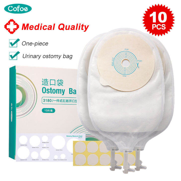 Cofoe 10pcs One-piece Urinary Urostomy Bag Leakproof Cover Fistula ...